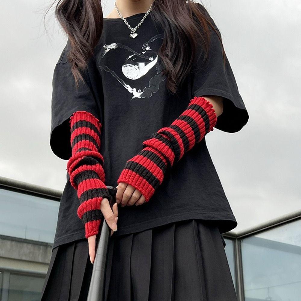 Long Long Fingerless Gloves Lolita Fingerless Arm Warmers Fashion Arm Warm Gloves  Party