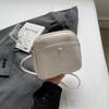 High-Grade Sense One Shoulder Bags Women Soft Leather Zipper Design Small Square Pack Solid Color Phone Bag