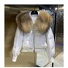 Women's Autumn And Winter High-end Down Jacket Imitation Raccoon Fur Collar Loose Short Jacket
