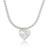 European and American retro chain love pendant necklace lava heart irregular face street retro color preservation