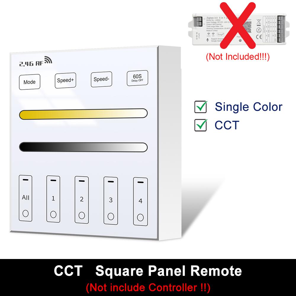 5 in 1 Controller Tuya Zigbee Wifi Smart LED Dimmer 2.4G RC Support Alexa Google Assistant for 12V 24V CCT RGB RGBCCT COB Strip