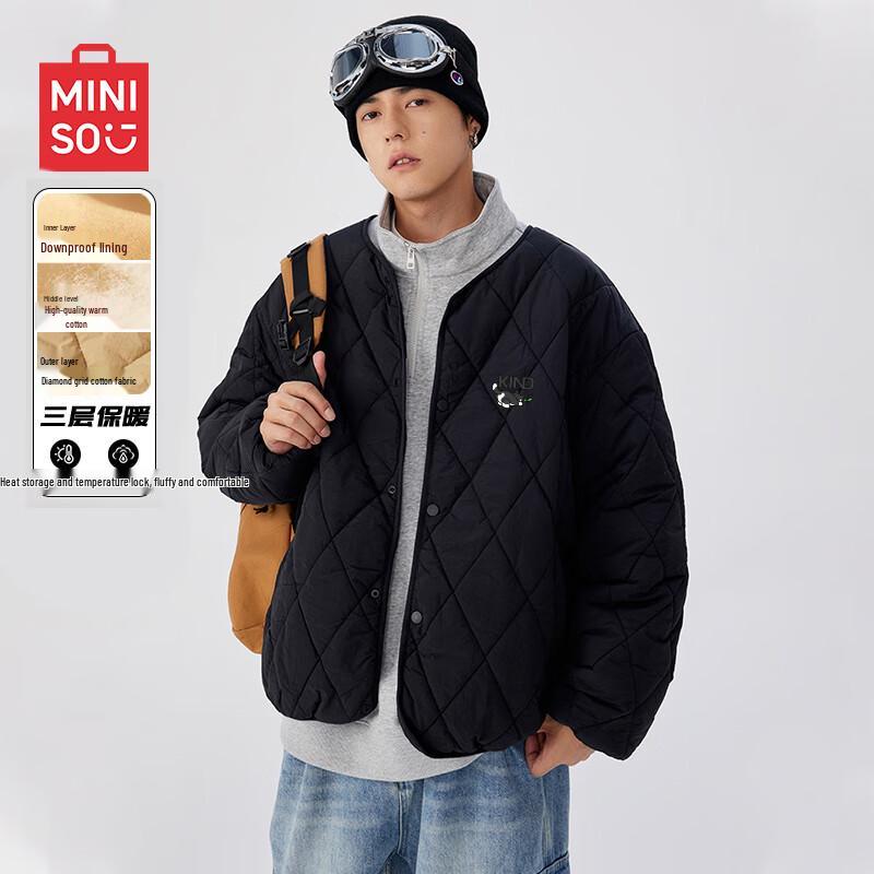 

Мужская стеганая куртка без воротника MINISO L