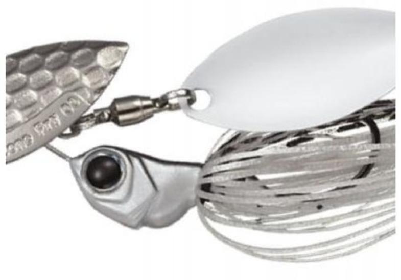 EVERGREEN Spinnerbait Fly Single Willow Leaf Super White D-Zone 1/4oz #04