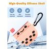 3D Milk Tea Cute Cartoon Earphone Case for Airpods 1 2 Shockproof Silicone Soft Charging Box Cover for Airpods 3 2021 Pro
