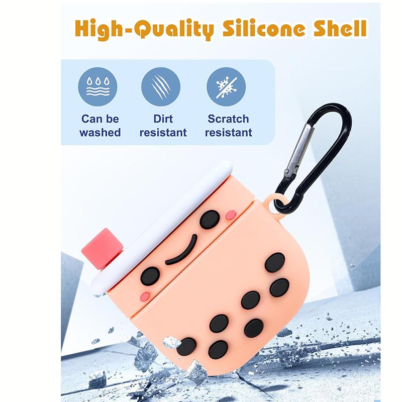 3D Milk Tea Cute Cartoon Earphone Case for Airpods 1 2 Shockproof Silicone Soft Charging Box Cover for Airpods 3 2021 Pro