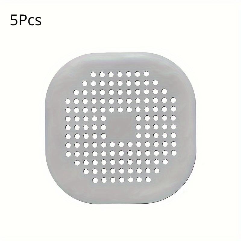 

5PC Multifunctional Silicone Sink Filter with Suction Cup and Shower Drain Protector for Home Bathroom. White