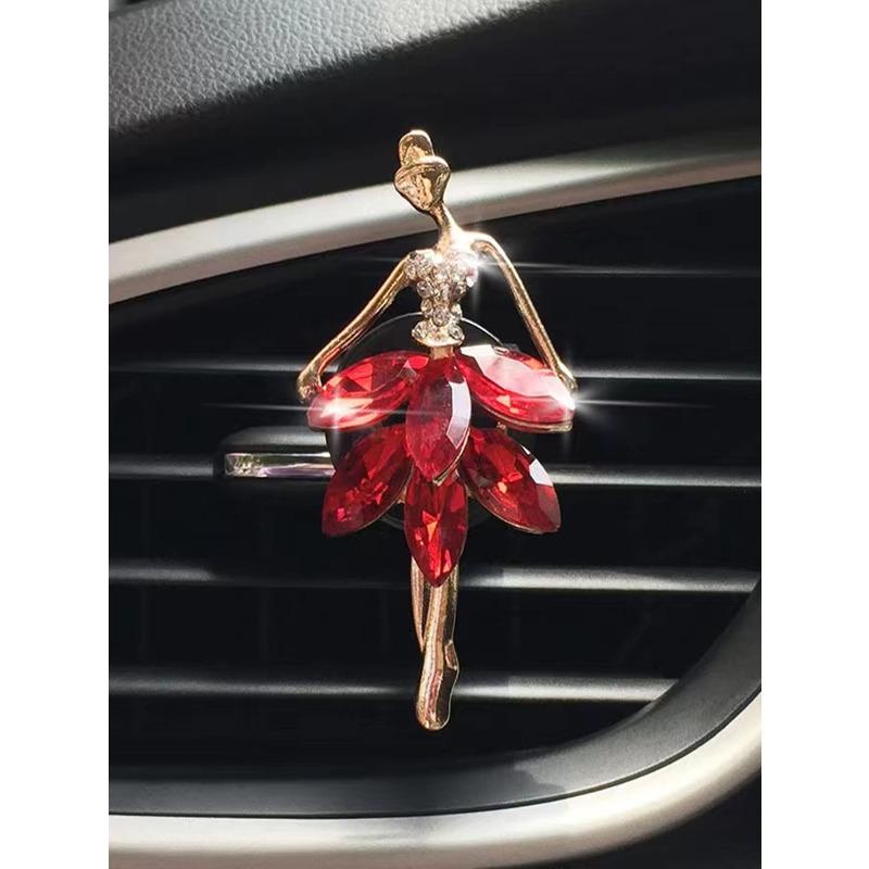 Rhinestone Girl Design Car Air Outlet Decoration