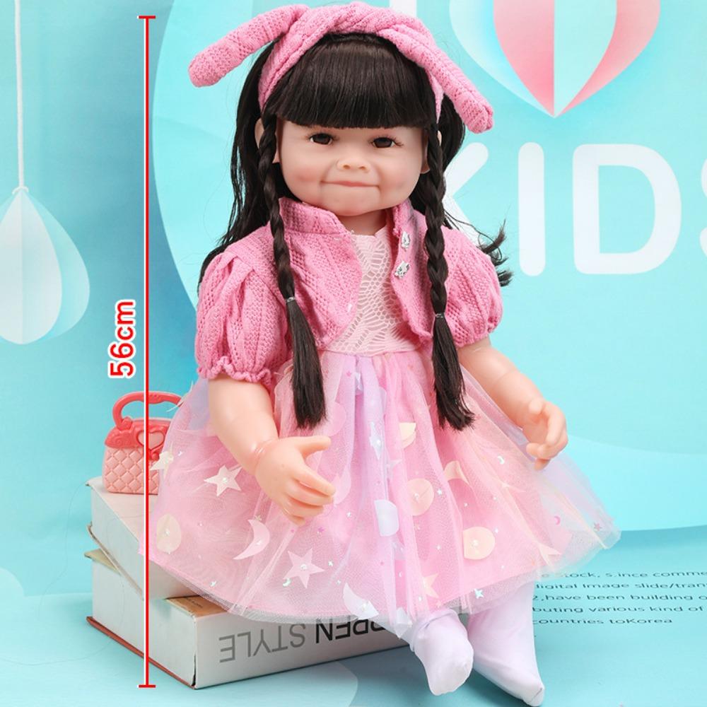 56Cm Reborn Simulation Barbie Gift Doll Baby Soft Gel Girl Toy Set Children's Doll