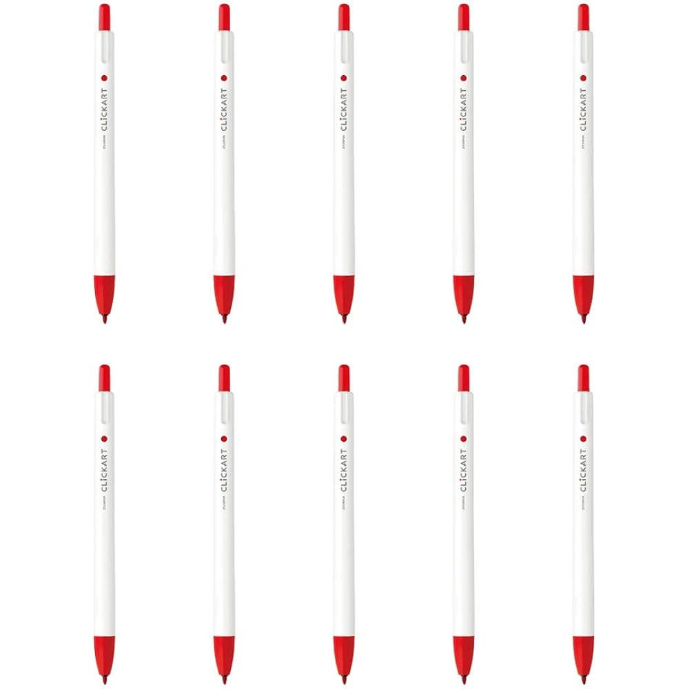 Zebra Water-based Pen, Clickart, Red, 10pcs B-WYSS22-R