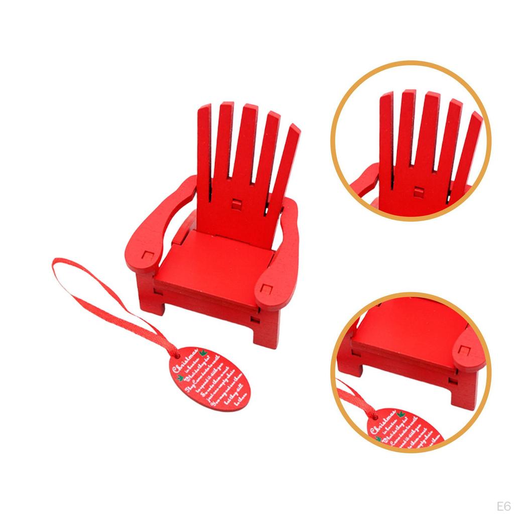 Miniature Rocking Chair Christmas Decor Festive Scenes Pendant Mini Beach Ornament