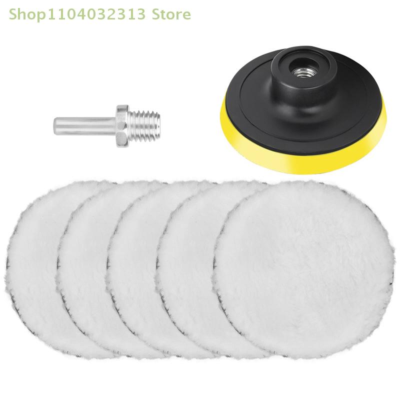 7PCS/Set 4inch Car Polishing Waxing Buffing Wheel Pad Car Polisher Kit For Auto Car Care Car-styling Beauty cleaning