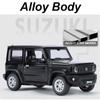 1/24 SUZUKI Jimny Lekebilmodell Legering Diecasting med lydlys Trekk tilbake Funksjon Leker Kjøretøysmodeller Voksensamlergaver