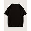 European Size Patterned Portrait Fashion T-Shirt, Men's Casual Sports Loose Short Sleeve Black Shirt with Character Head Portrait