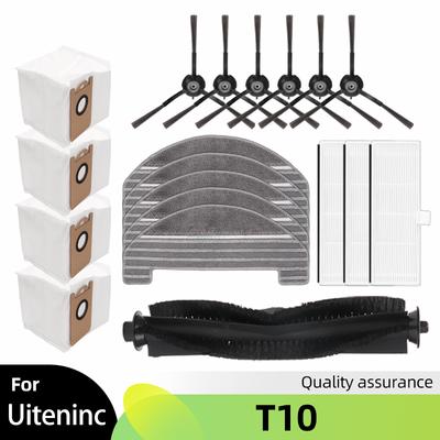 Pour Aspirateur Robot Auto-Vidant Ultenic T10 Pièces de Rechange Accessoires Brosse Principale Brosse Latérale Filtre Hepa Serpillère Sac à Poussière Remplacement