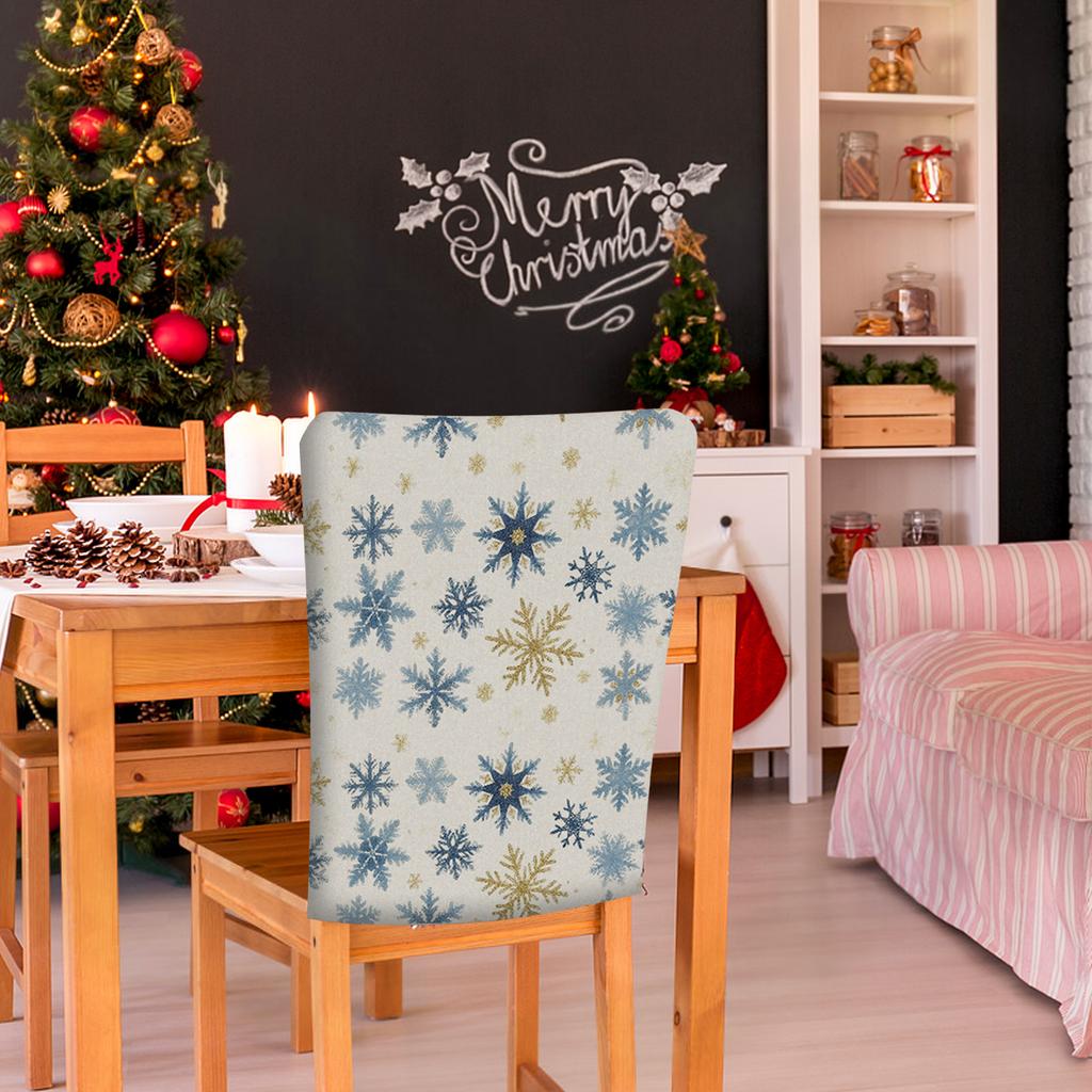 Christmas Printed Chair Cover, Available For Banquets, Family Dinners, Christmas Atmosphere, Home Decoration, Restaurant Christmas Decoration