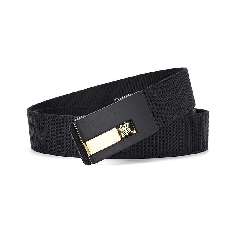 Zodiac Toothless Canvas Belt Simple Automatic Buckle Imitation Nylon Belt Casual Men'S Belt