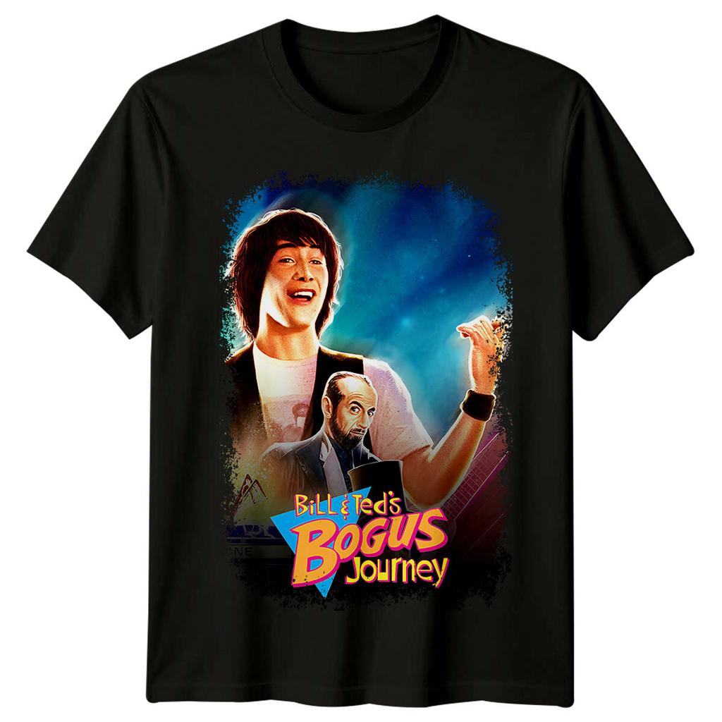 Bill Ted's Bogus Journey (1991) Movie Poster Inspired 100% Cotton T-shirt Mens Tees Top Retro Tee Unisex