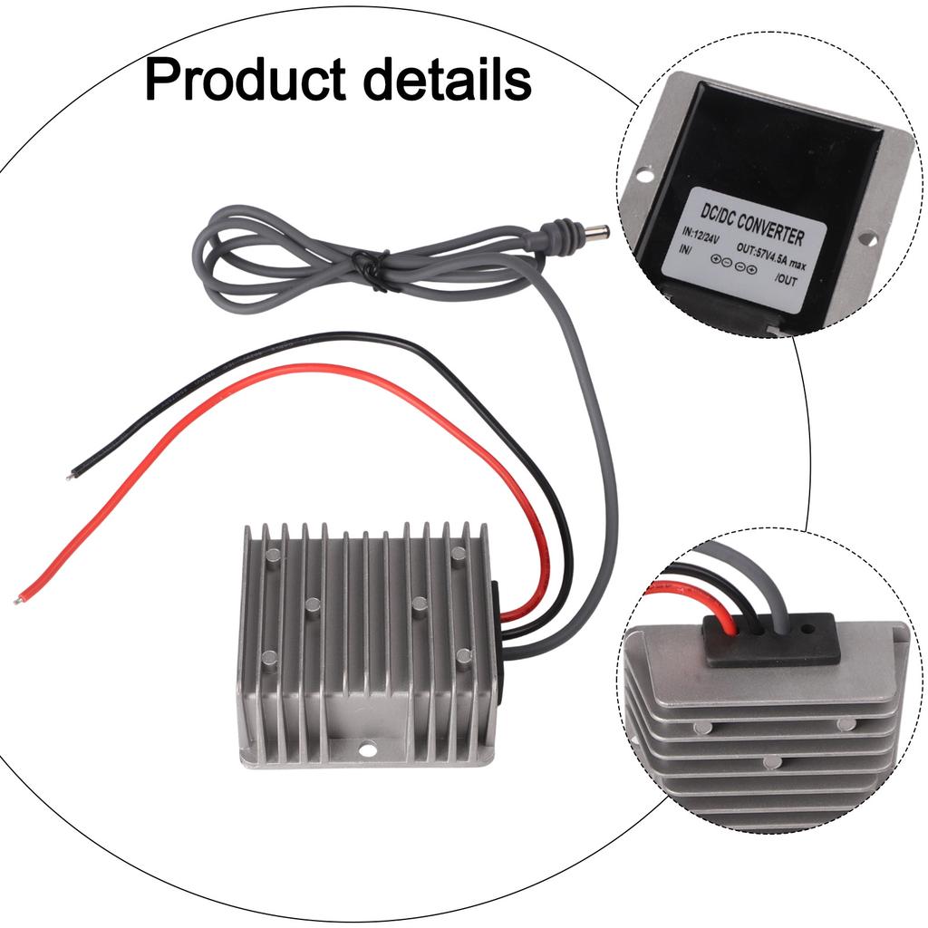 4 5A 12V24V to 57V DC Converter for Starlink Mini Waterproof and Overcurrent Protection for Outdoor Power Needs