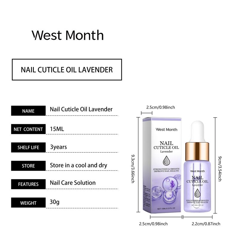 Nail Care Essential Oil Nourish Nails Soften Cuticles Add Shine Strengthen Nails Foot Care Multi-Use Nail Treatment Oil