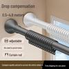Roman No-Drill Telescopic Curtain & Clothes Drying Rod with Single Bracket