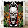 Tuniu Aztec Skull Shower Curtain Cool Tribal Art Scary Horror Room Decor Wall Hanging Bathroom Decor
