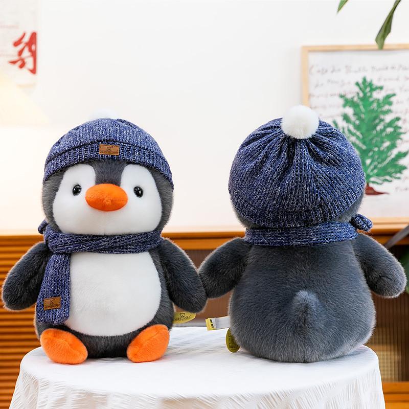 Penguin Plush Toy With Hat And Scarf Ocean Aquarium Gift For Children
