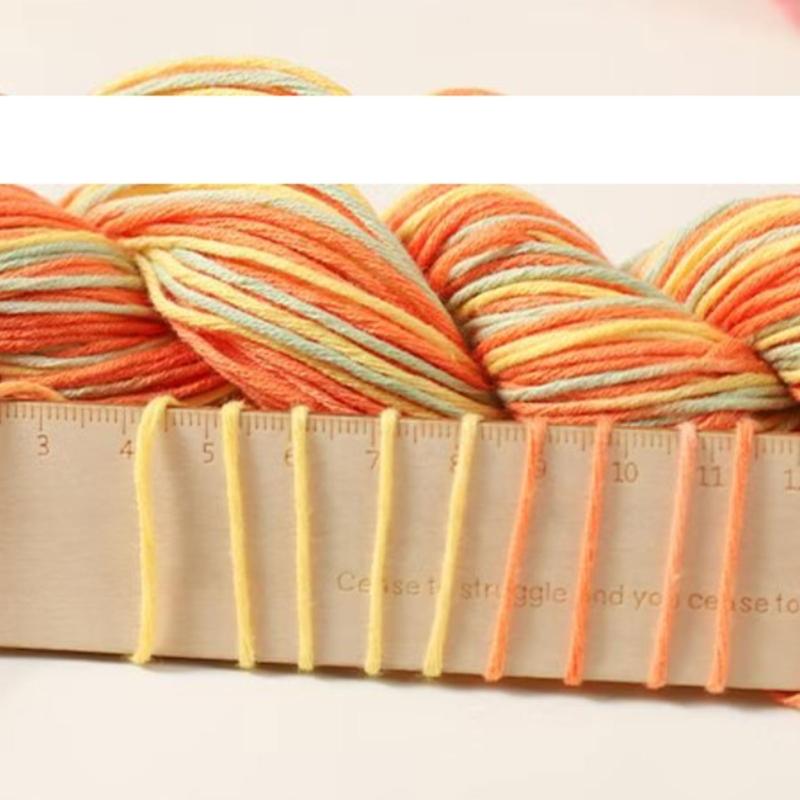 Multipurpose Cotton Knitting Yarn Hand Dyed Soft Natural Dyes for Scarves Hat Decoration Projects Easy to Handle