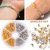 463-Piece Bracelet Clasp Set Jewelry Making Set with Lobster Clasps Split Rings Bead Tips Pliers Tweezers DIY Bracelet Tool Kit for Crafts