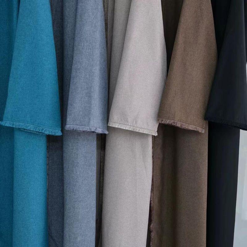 New Arrival Middle East Fimbrilla Cardigan Robe Dress Open Collar Lace up Robe Dress