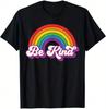 Retro Rainbow Be Kind Graphic T-shirt