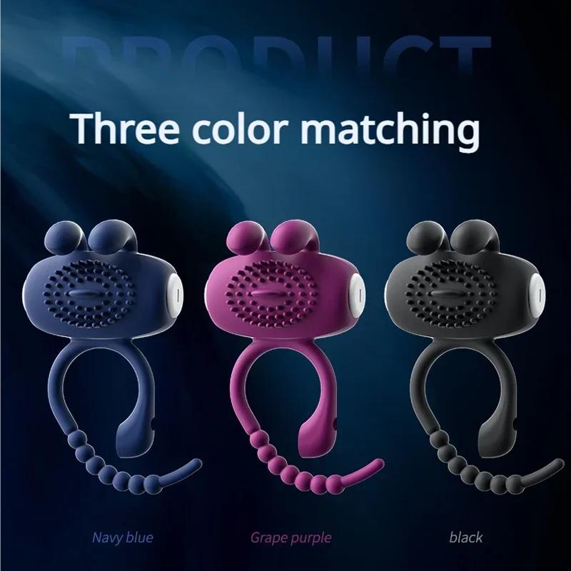 Vibrating Cock Ring for Men Silicone Penis Rings Intense Vibration Mens Vibrator Longer Harder Stronger Erection Adult Sex Toys