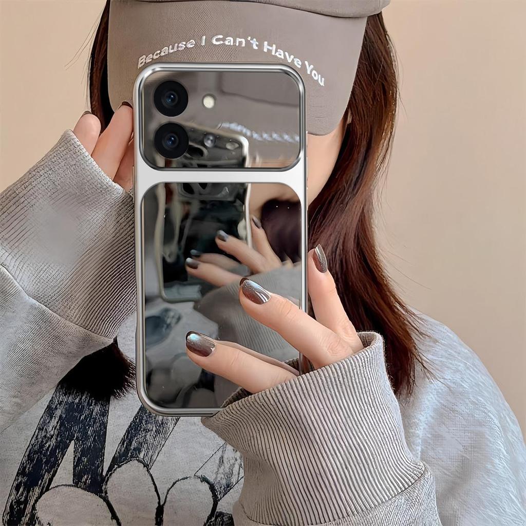 Case for TECNO SPARK Go 3,POP 20 Trending Big Window Cover Mirror Phone Casing
