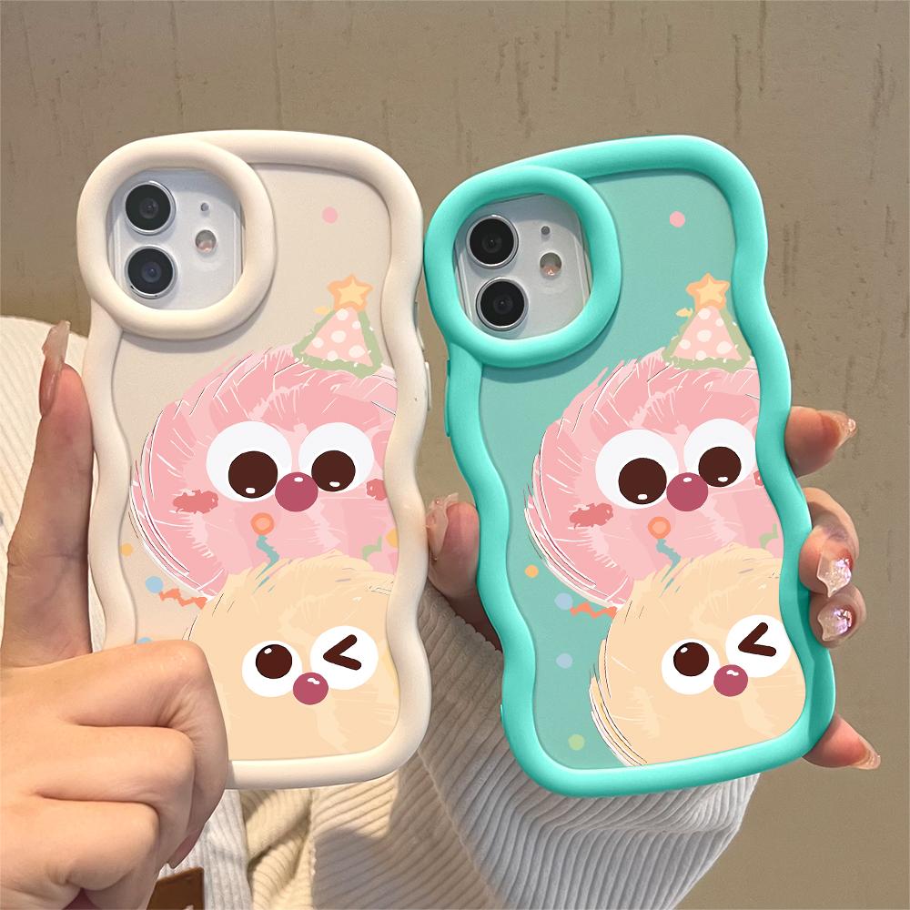 Pentru Infinix Hot 40i 30i Smart 8 OPPO A18 A38 A58 A60 A78 Reno12 FS Vivo Y18 Y28 Y36 Y22s Y17s Husă de Telefon Drăguță cu Model Cartoon, Silicon Moale, Margine Ondulată