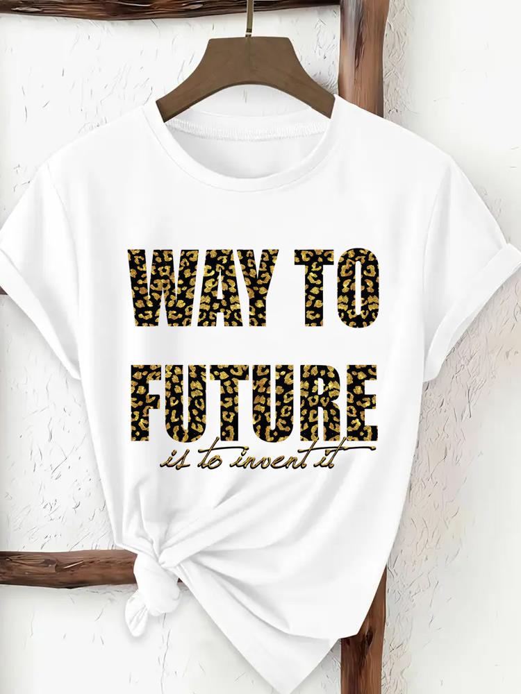 (Mărimea asiatică) Top tricou modă pentru femei trend acuarelă floare Îmbrăcăminte Tricou Femeie Imprimeu Feminin Mânecă Scurtă Tricouri Grafice