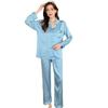 Women's Heart-Shaped Jacquard Ice Silk Pajamas - Long Sleeve & Pants