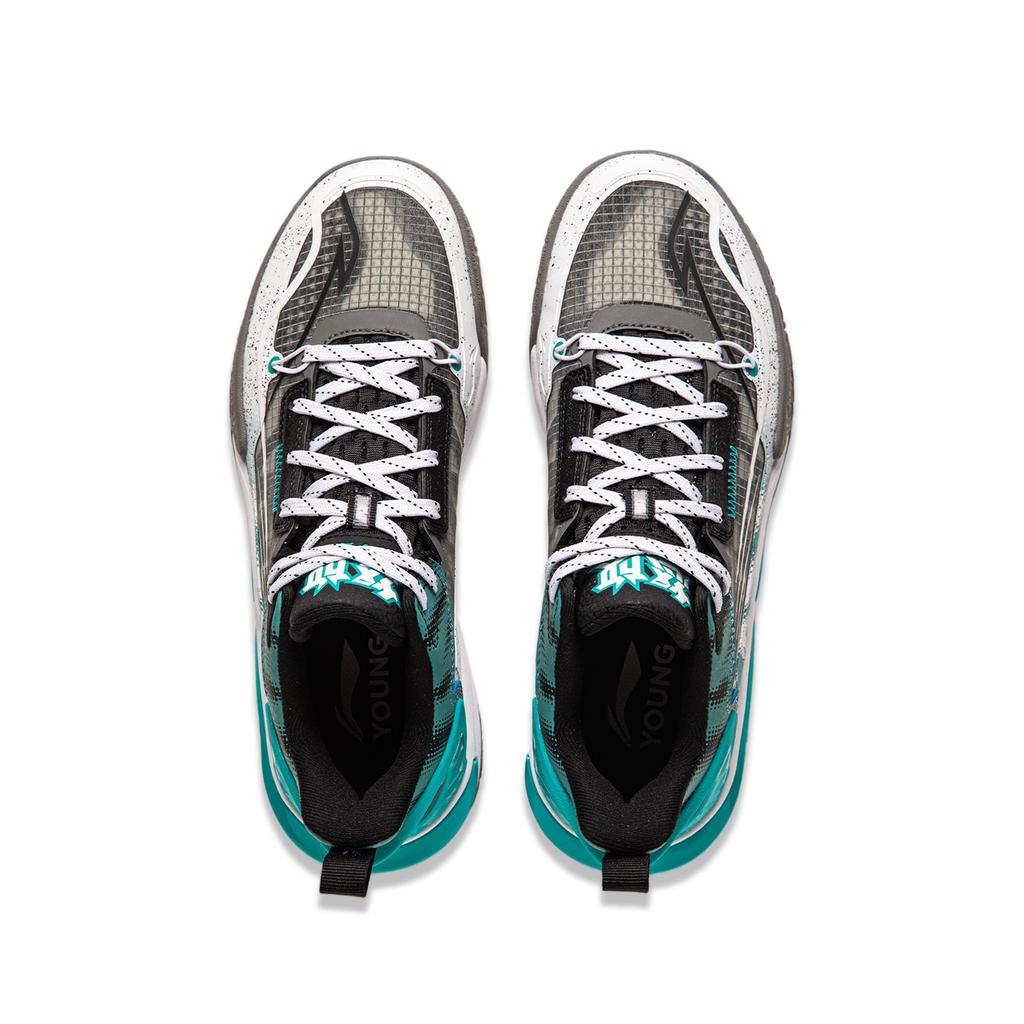 Li Ning Kids Rebound Wear-Resistant Non-Slip Supportive Stable Basketball Shoes Kids basketball shoes Green YKBU068-41