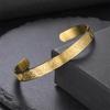 EUEAVAN Arabic Calligraphy Lotus Flower Bracelets Stainless Steel Muslim Islam Blessing Cuff Bangle Vintage Religious Jewelry