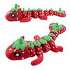 3D Printed Strawberry Dragon Flexible Articulated Dragon Model with Movable Joint Desktop