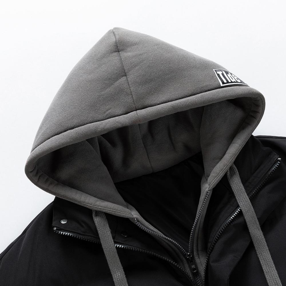 Fake Two-piece Cotton-padded Jacket for Teenagers, Winter Coat, Korean Version of Trendy Thickened Cotton-padded Jacket