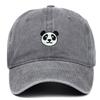 European New Cartoon Panda Embroidery Baseball Cap - Korean Retro Style Sun Protection for Men