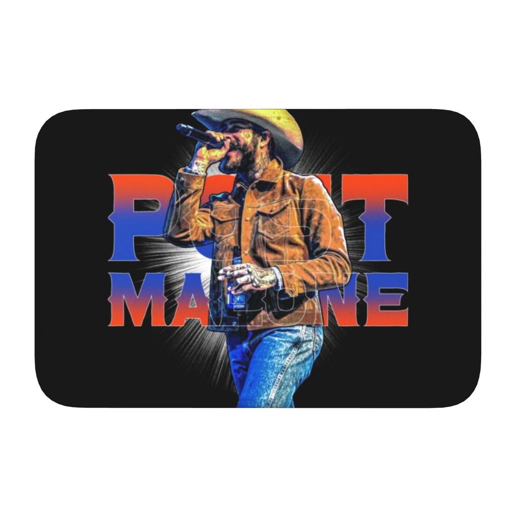 Custom Posts Malones American Popular Rapper Front Door Floor Entrance Mat Indoor Bath Kitchen Doormat Garage Carpet Rug