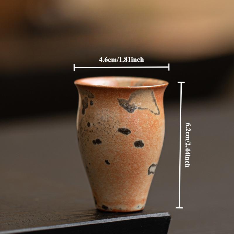 50ml Japanese Kiln Change Ceramic Teacup Retro Handmade Zhiye Cat Cup Small Master Mug Porcelain Chinese Kung Fu Gongfu Teaware