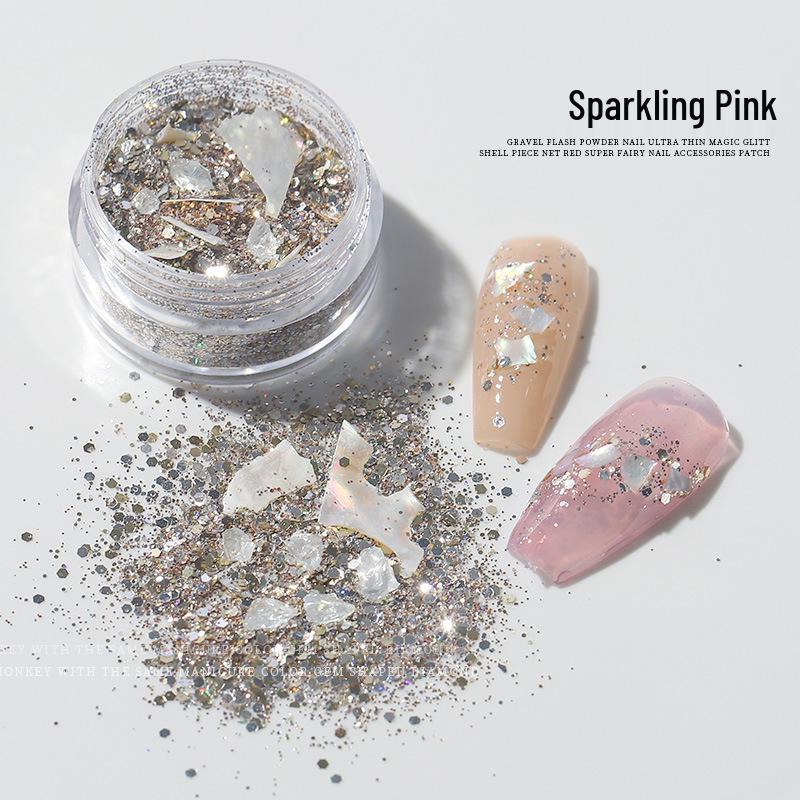 

Мечтательные кристаллы галактики, блестки и украшения для ногтей в виде ракушек