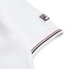 FILA HERITAGE Fashion Minimalist Classic Retro Elegant Versatile Comfortable Woven Short Sleeve Knit Top Women Cloud White F11W628412FWT