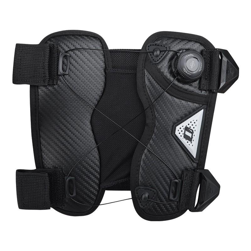 Karbon Fiber Motosiklet Dizlikleri Sürücüler İçin Unisex Koruyucu Bacak Zırhı Hızlı Çıkarılan Tokalı