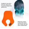 Silikon Friseursalon Haarschnitt Nacken Schal Wickel Haare Färben Färbemittel Nackenschutz (Orange)Orange