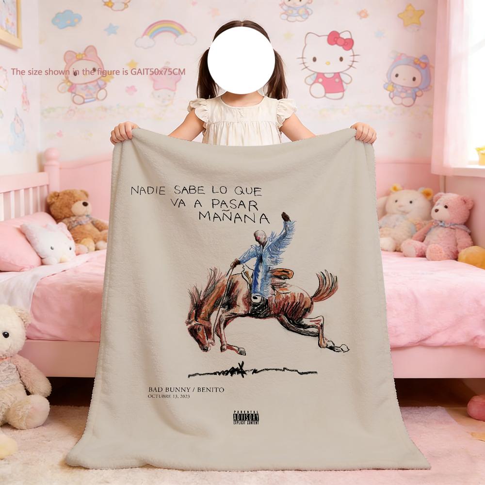 

Blanket FOToS MaS For b-Bunny Bad Soft Throw Blanket TiRAR for Picnic Bed Sofa Home Bedroom Cozy DeBi Dtmf Warm Comfortable 75x90cm