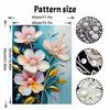 DIY Frameless Pearl Art Painting Kit Elegant Colorful Floral Bouquet 3D Bead Canvas Handmade Craft for Adults Wall Decoration Gift