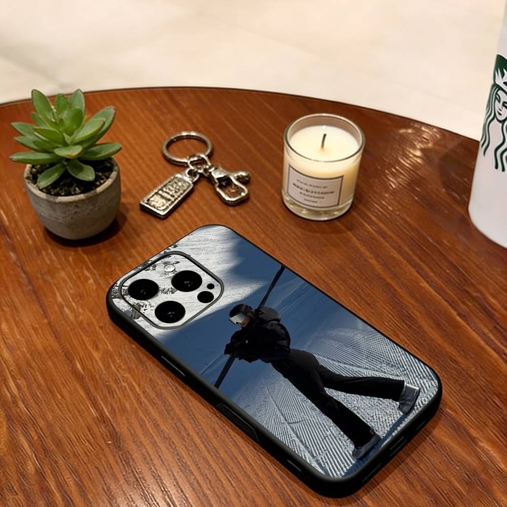

Snow Monologue Phone Case For iPhone 17,16,15,14,13,12,11 Plus,Pro Max,XS,Soft Silicone Black Cover iPhone17