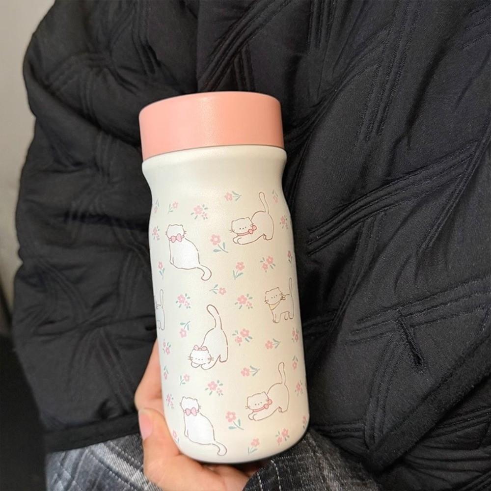 Dog Vacuum Mug Bowknot Thermal Car Cup Portable Water Bottle